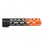 CERAKOTE GRADIENT| AR-15 ANGLE CUT CLAMP ON M-LOK 10 INCH HANDGUARD- BLACK BASE- GRADIENT- HUNTER ORANGE -MADE IN U.S.A